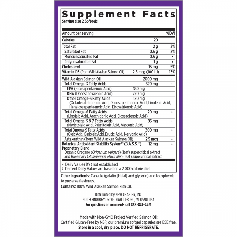 New Chapter Wholemega® Whole Fish Oil - Image 3